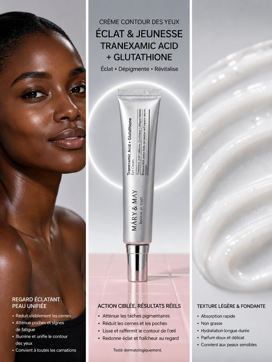 MARY&MAY Tranexamic Acid + Glutathione Eye Cream 30ml