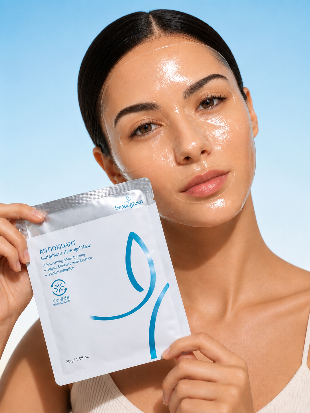 beauugreen antioxidant glutathione hydrogel mask Beauugreen Micro Hole Gold Hydrogel