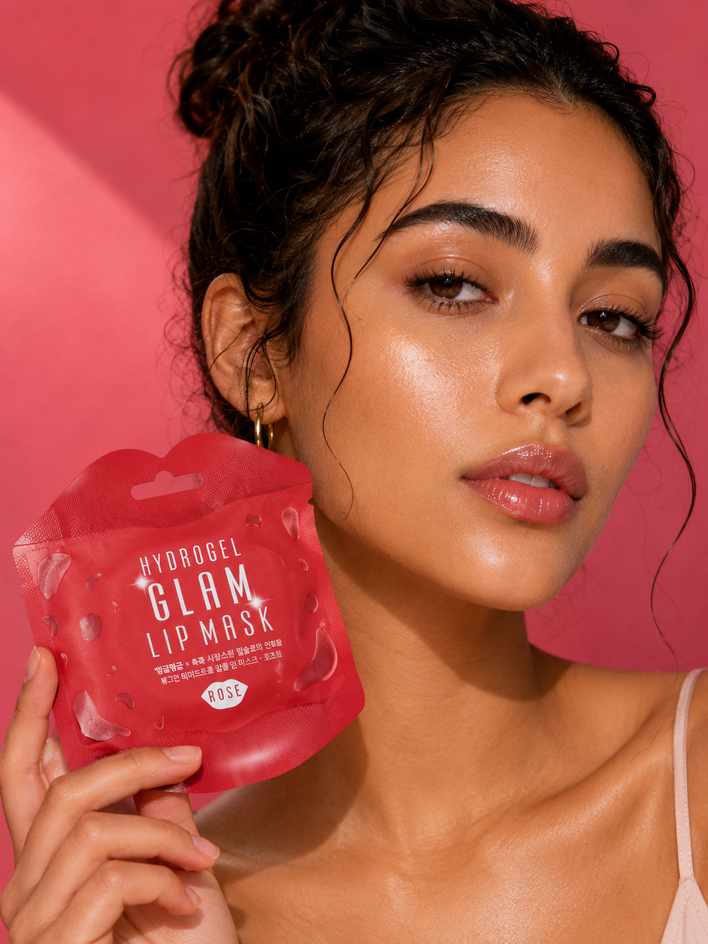 BEAUUGREEN - Hydrogel Glam Lip Mask Rose - 5 pièces