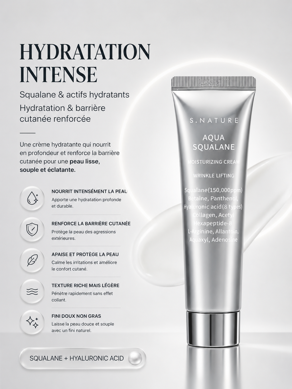 S. NATURE - Aqua Squalane Moinsturizing Cream 60ml