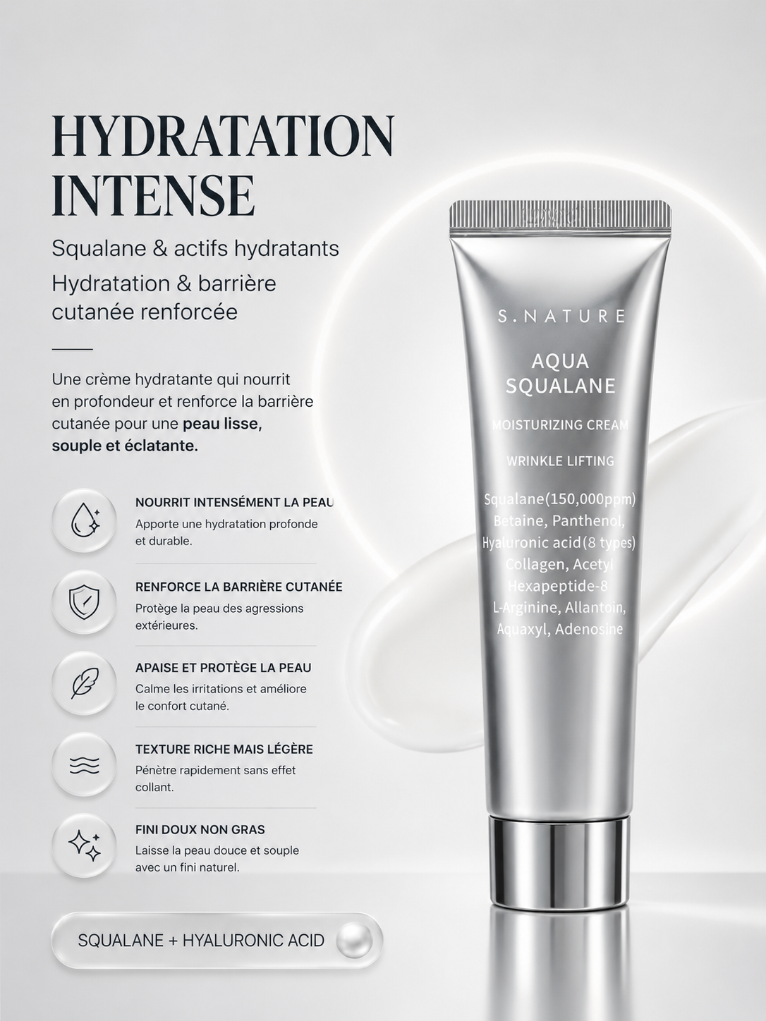 S. NATURE - Aqua Squalane Moinsturizing Cream 60ml