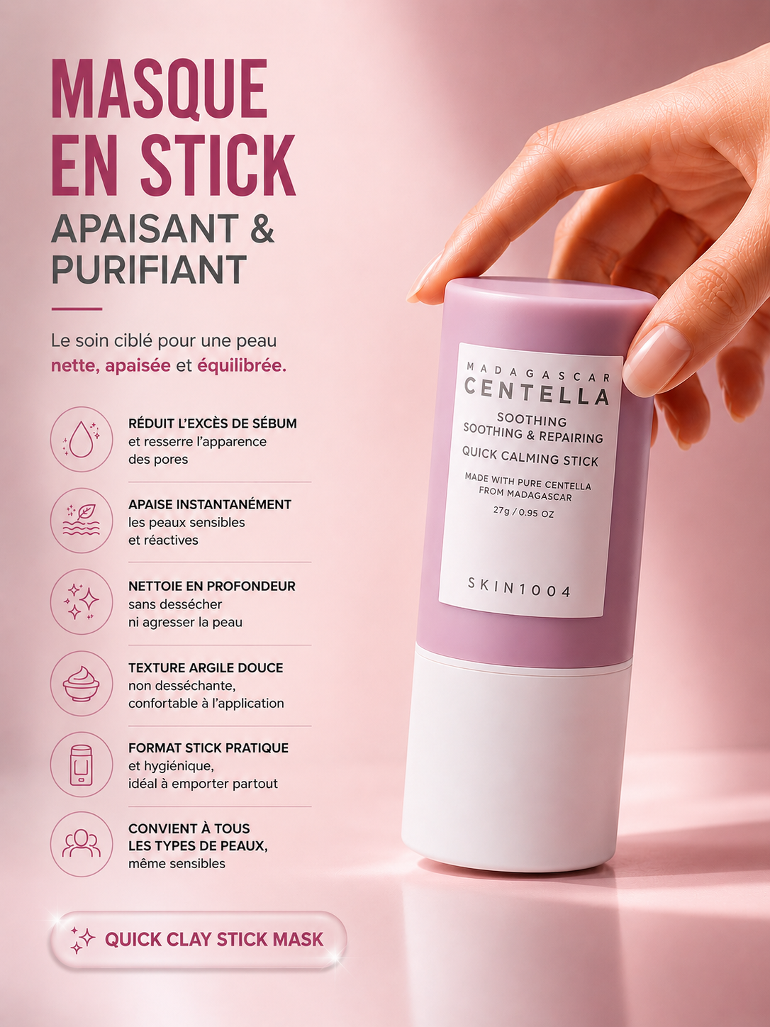 SKIN1004 - Madagascar Centella Poremizing Quick Clay Stick Mask
