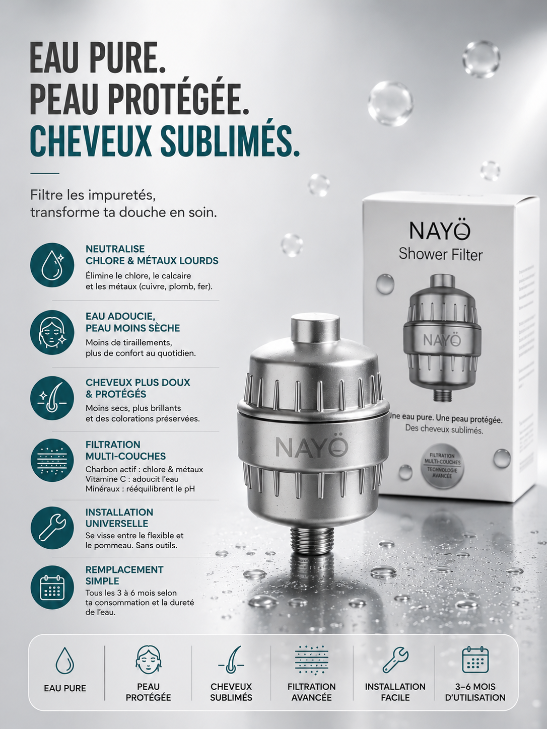 NAYÖ - Filtre douche