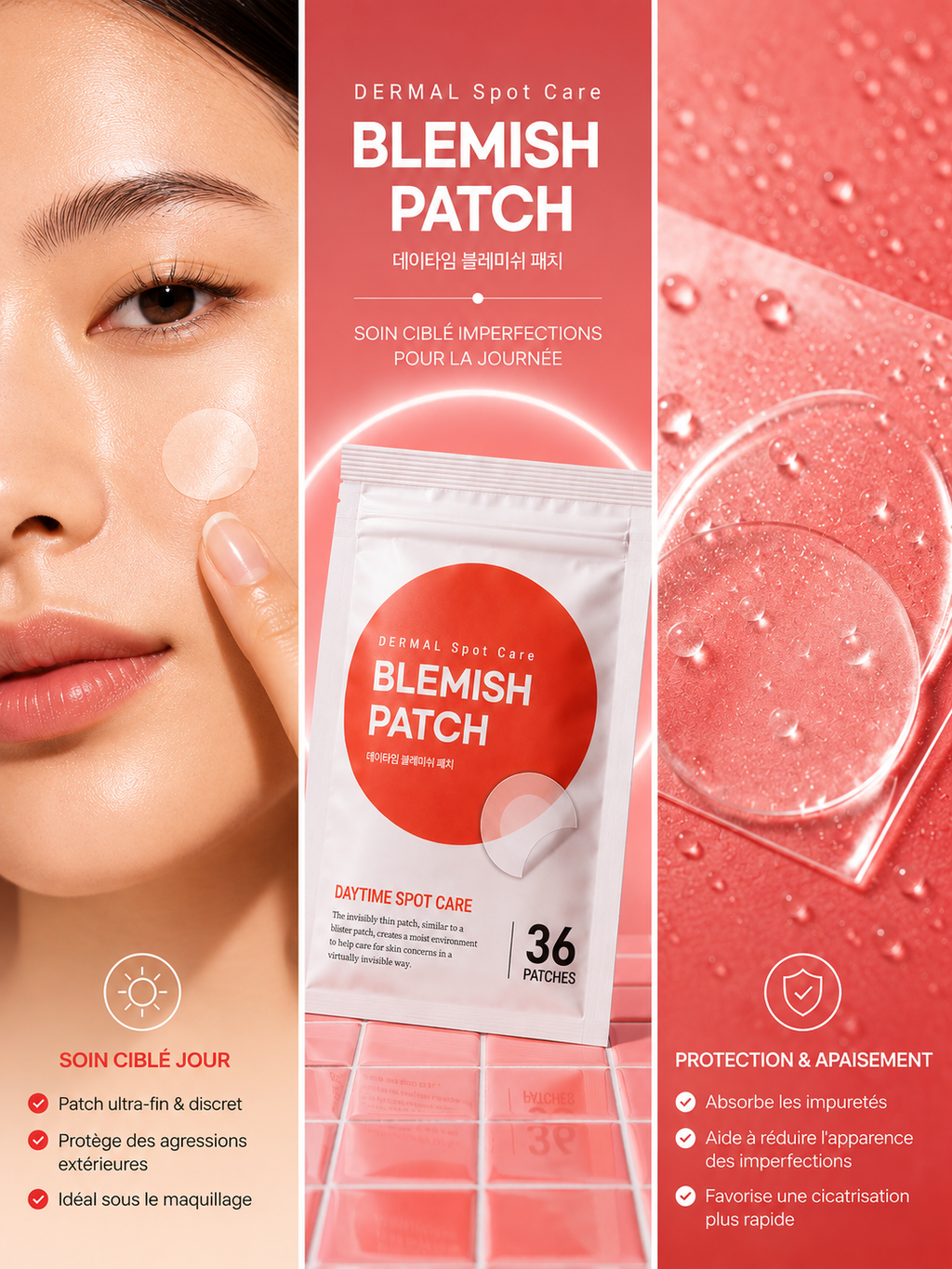 DERMAL - Patch anti bouton - Day Blemish ( 36 patches/set)