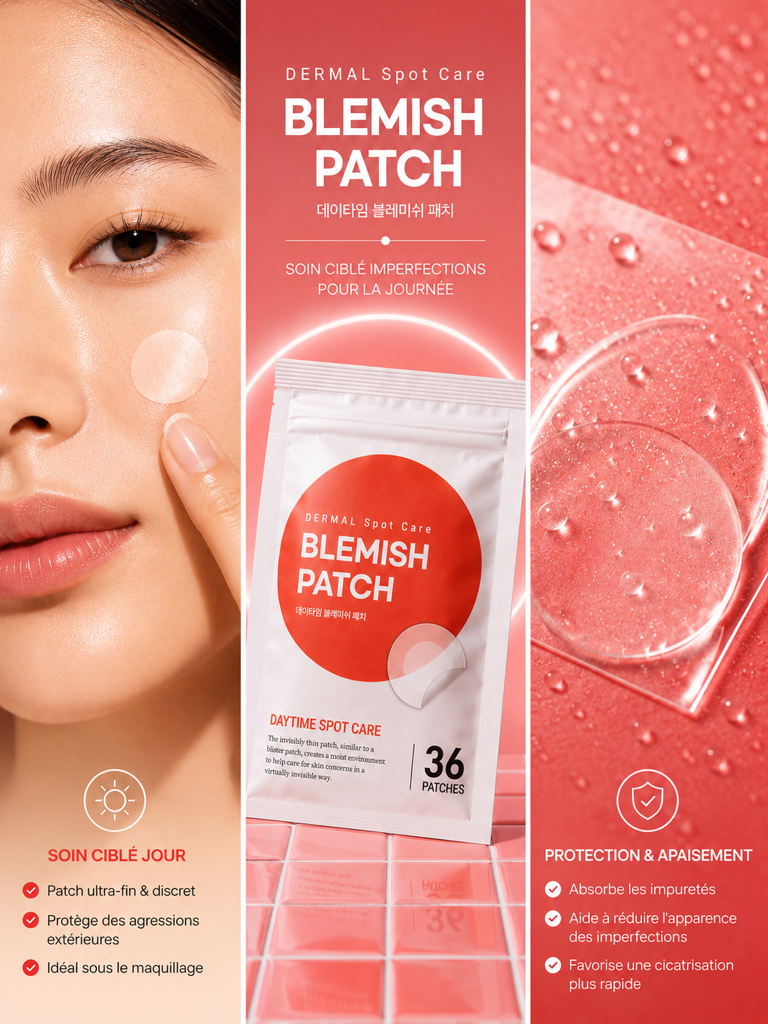 DERMAL - Patch anti bouton - Day Blemish ( 36 patches/set)