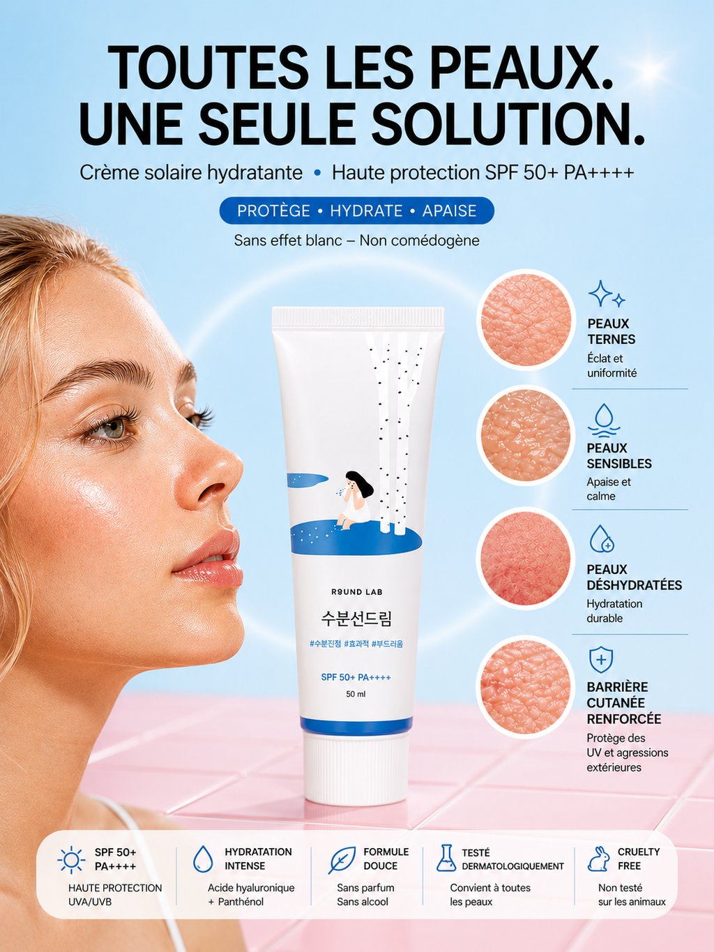 Round Lab Birch Moisturizing Sunscreen 50ml