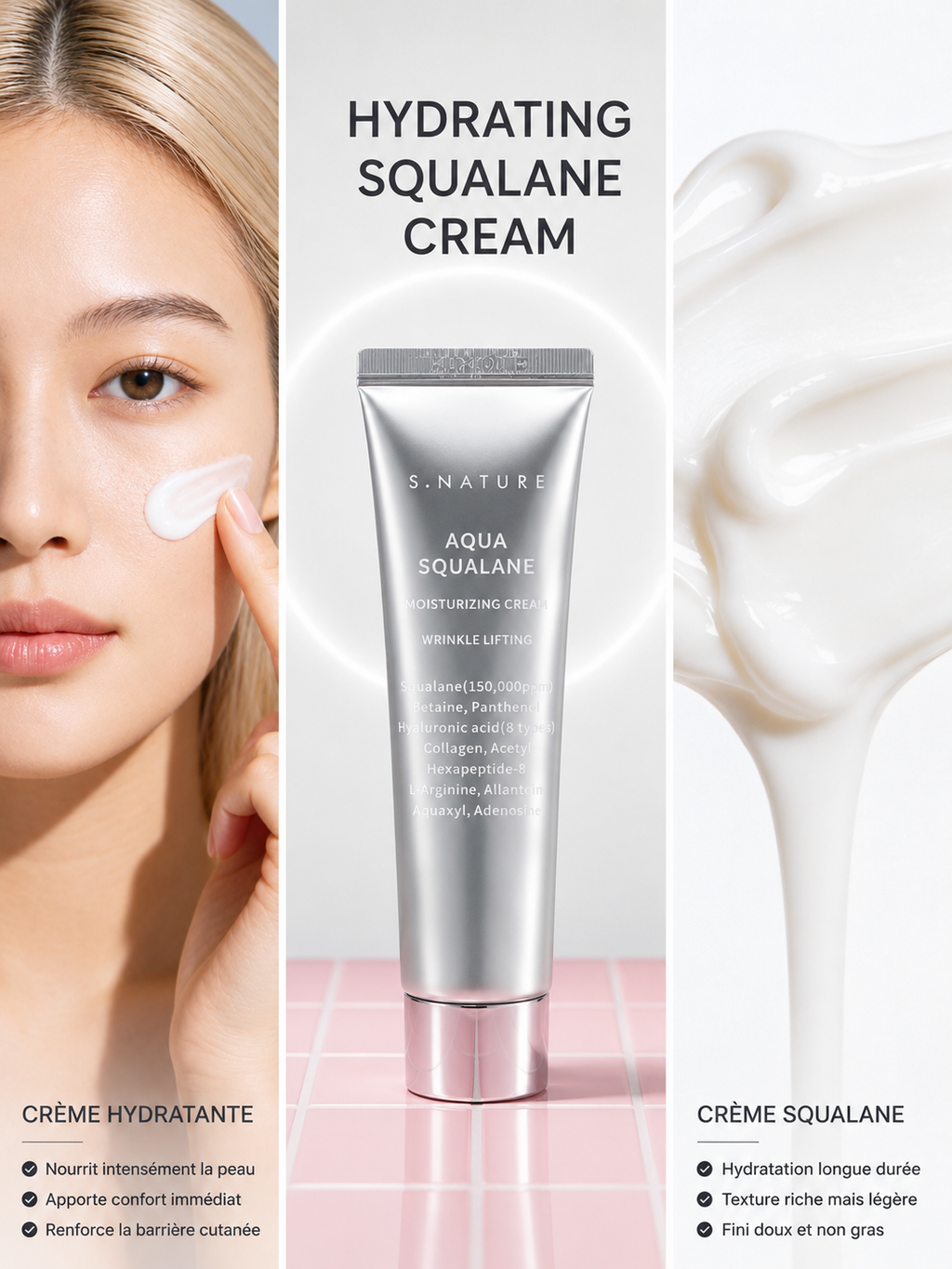 S. NATURE - Aqua Squalane Moinsturizing Cream 60ml