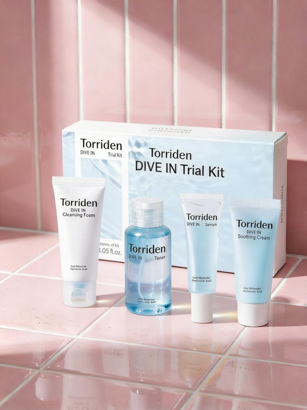 Torriden DIVE IN Trial Kit 4 mini-formats hydratants