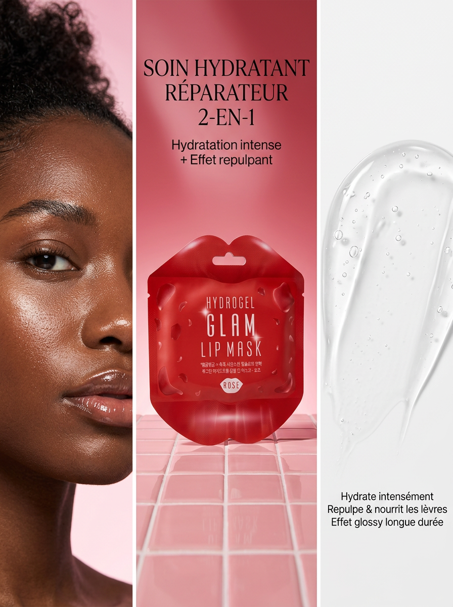 BEAUUGREEN - Hydrogel Glam Lip Mask Rose - 5 pièces
