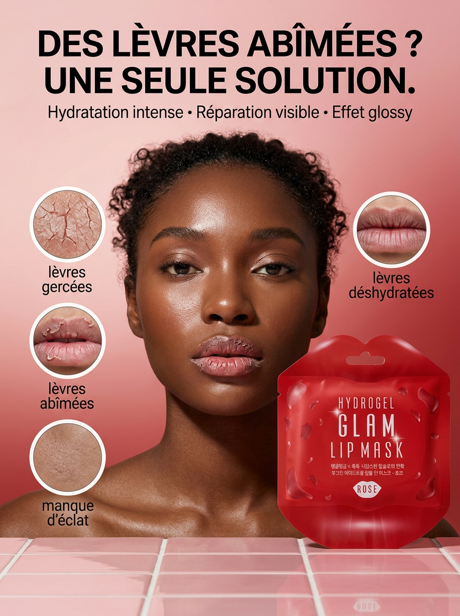 BEAUUGREEN - Hydrogel Glam Lip Mask Rose - 5 pièces